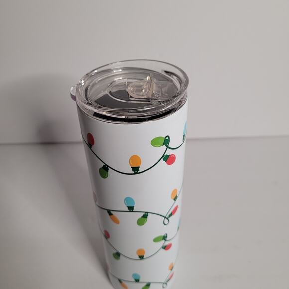 Festive Christmas Lights 20oz Insulated Tumbler - Picture 2 of 14